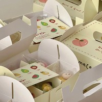 Nouvelle boîte d'emballage portable à température normale pour chips de pommes de terre, pâtisserie, gâteaux, macarons, sushis, tartes aux œufs, scones, madeleines