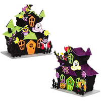Kit de bricolage 3D pour maison dans l'arbre et citrouille d'Halloween Art et artisanat pour enfants avec feutre pour décorations de maison hantée