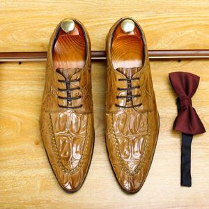 Chaussures habillées en cuir véritable de vache, style britannique haut de gamme, nouveau modèle, pour hommes, type Bullock Oxford, pour affaires - Product Image 2