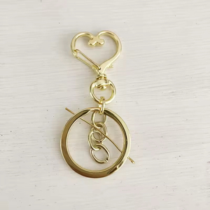 Vàng Sao Trái Tim Thiết Kế Mùa Xuân Snap <span class=keywords><strong>Keychain</strong></span> Số Lượng Lớn Clasp Clip Sáng Tạo Ngôi Sao Năm Cánh Trái Tim Treo Khóa Vòng Chìa Khóa Tự Làm Kim Loại Móc Chìa Khóa - Product Image 4