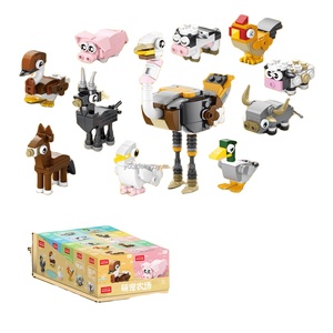 Compatível com LEGO 9109, Blocos de Montar de Animais de Fazenda, Insetos do Oceano, Dinossauros, Modelo de Montagem para Crianças, Brinquedo para o Dia das Crianças - Product Image 1