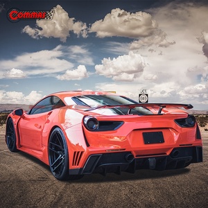 Alerón de fibra de carbono seca de la mejor calidad, estilo Novi, para Ferrari 488, piezas de coche para carreras. - Product Image 3