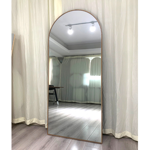 Châu Âu Lớn Trang Trí Công Phu Vòm Gỗ Sồi Gỗ Khắc Khung Cổ Điển Antique Vàng Gương Miroir Tường Trang Trí Nội Thất Sàn Gương - Product Image 2