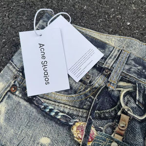 Top Quality Distressed Wash <b>Men's</b> <b>Shorts</b> <b>Baggy</b> Denim Pants Streetwear Acne Studio Jeans <b>Shorts</b> for <b>Men</b> - Product Image 5