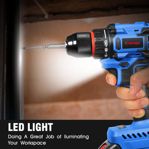 مثقاب تأثيري هيهوي سي دي 434، مفك براغي قوي ببطارية ليثيوم، أدوات كهربائية، طقم مثقاب لاسلكي 20 فولت بسرعات متغيرة - Product Image 5