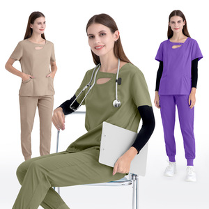 Conjuntos <span class=keywords><strong>de</strong></span> Uniformes Médicos para <span class=keywords><strong>Mujer</strong></span>, Tela Dobby <span class=keywords><strong>de</strong></span> Poliéster <span class=keywords><strong>de</strong></span> Secado Rápido, Tallas Grandes, Uso Hospitalario, Bata Blanca, Uniforme <span class=keywords><strong>de</strong></span> Trabajo - Product Image 1