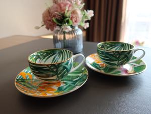 Services de table en porcelaine de luxe exquis, thème forêt tropicale, pour la décoration de la maison, cadeaux, vente chaude, coffret cadeau en céramique exquis - Product Image 2