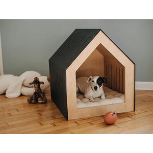 Kandang hewan peliharaan Universal, rumah hewan peliharaan kayu <span class=keywords><strong>Modern</strong></span> multifungsi dengan pintu untuk hewan kecil desain paket datar untuk ruang tamu - Product Image 3