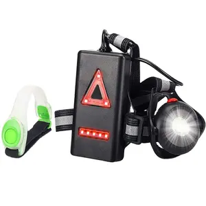 Heißer Verkauf Einstellbare 500LM Sicherheit Wearable Wasserdichte Hintergrundbeleuchtung Taschenlampe USB Lade LED Armband Run Licht Laufschuhe Brust Licht