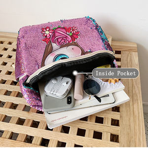 Glitter HA CONDOTTO LA lampada occhi Unicorn Design Paillettes Zaino del Sacchetto Bling Per Le Ragazze - Product Image 3