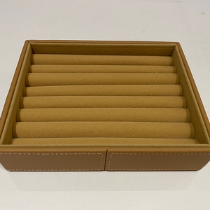 OEM jewelry Packaging display tray with custom logo with handle wooden box cabinet use