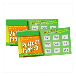 Carte à gratter personnalisée de bonne qualité pour jeux ou loteries, prix d'usine - Product Image 2