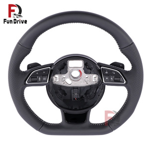Volant en cuir <span class=keywords><strong>Audi</strong></span>, style <span class=keywords><strong>sport</strong></span> original pour S4 B8.5 S7 RS5 RSQ8 Q5 - Product Image 1