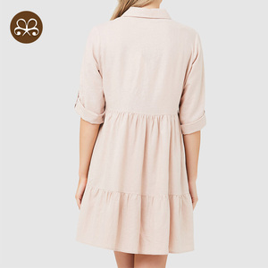 Abito estivo elegante personalizzato per maternità e infermieristica adatto all'ufficio camicia <span class=keywords><strong>in</strong></span> tessuto adatto alla <span class=keywords><strong>gravidanza</strong></span> - Product Image 3