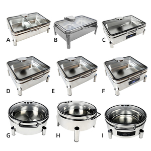 Calentador de <span class=keywords><strong>Comida</strong></span> Eléctrico FLEY, Recipiente Redondo Hidráulico de Acero Inoxidable con Tapa de Vidrio <span class=keywords><strong>para</strong></span> Hoteles, Fiestas, Banquetes <span class=keywords><strong>y</strong></span> Buffets - Product Image 4