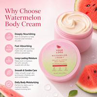 Crème hydratante pour le corps Watermelon-Rush 48H, hydratation intense, absorption rapide, lissante, apaisante, pour peaux rugueuses, légère et hydratante