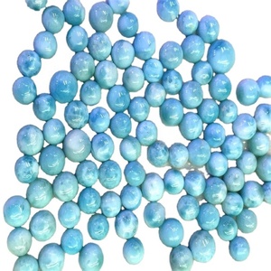 Larimar-cabuchón azul cielo Natural del Mar Caribe, parte trasera plana, pulido a mano, Larimar auténtico - Product Image 6