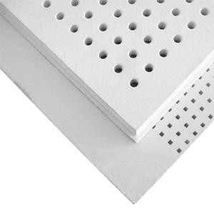 Plaques <span class=keywords><strong>de</strong></span> <span class=keywords><strong>plafond</strong></span> suspendu en plâtre perforées à trous ronds ignifuges 2x2, prix usine, pour bureaux, hôtels, écoles, musées - Product Image 2