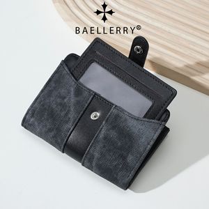 กระเป๋าสตางค์มินิสำหรับผู้หญิง Baelerry สีดำ ผ้ายีนส์ หนัง PU ใส่เหรียญได้ มีช่องใส่บัตรหลายช่อง ใช้ได้ทุกวัน - Product Image 1