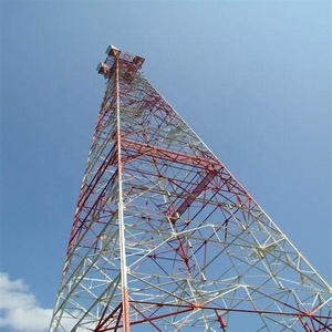 <span class=keywords><strong>Station</strong></span> de <span class=keywords><strong>base</strong></span> à 4 pieds Cellule radio autoportante Antenne télécom Communication triangulaire Tour de réseau à micro-ondes - Product Image 4