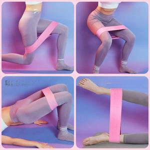 สายรัดยืดหยุ่นสำหรับการฝึกโยคะพิลาทิส สายออกกำลังกายแบบพกพาความแข็งแรงปานกลางสำหรับผู้ชายและผู้หญิง ดีไซน์แบบถัก - Product Image 3