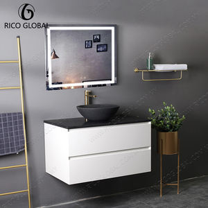 ตู้กระจกห้องน้ำหินอ่อนดีไซน์หรู ทนน้ำ ผลิตด้วยมืออย่างประณีต ลายเส้นธรรมชาติที่โดดเด่น - Product Image 2