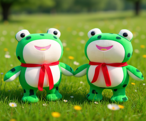 ตุ๊กตากบสีเขียว 18 ซม. พร้อมโบว์สีแดงสำหรับเด็กอายุ 2 4 ปีของขวัญของเล่นตุ๊กตาสัตว์นุ่มสำหรับทุกเพศ - Product Image 2