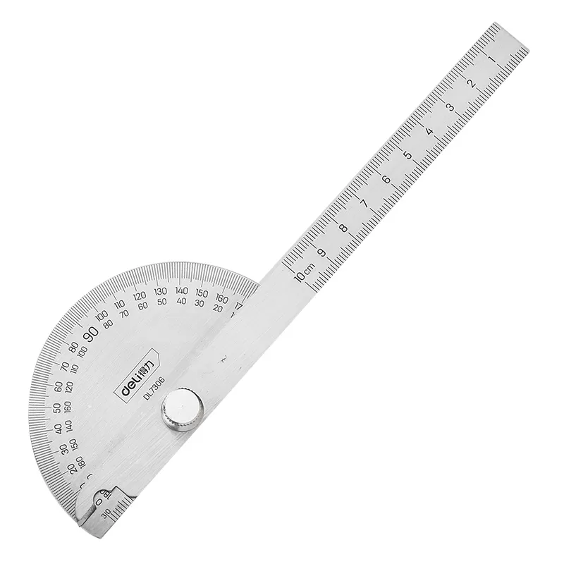 Regla de transportador giratoria de acero inoxidable de alta calidad, herramienta de medición, regla de ángulo, Digital, 0 ~ 180 grados