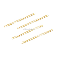Chaîne d'extension en acier inoxydable 3x4mm, calibre de fil 0,8mm, longueur réglable 5cm