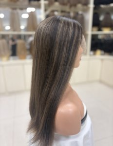 Perruque en cheveux humains vierges à 100 %, dentelle suisse HD, respirante <span class=keywords><strong>et</strong></span> transparente, taille de bonnet petite, moyenne, grande - Product Image 4
