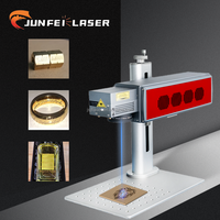 Machine de gravure laser à fibre d'entrée de gamme JUNFEI 20W/30W/50W compacte de type banc de travail pour métal, bois, MDF, caoutchouc - Facile à utiliser