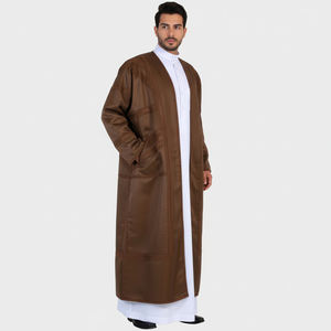 Abaya Árabe Masculina de Inverno de Alta Qualidade, Casaco Casual Bisht de Pele para Uso em Oração para Adultos, Vestuário Islâmico - Product Image 4