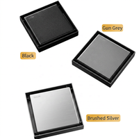Desagüe de Suelo Invisible para Azulejos 10x10cm, Acero Inoxidable SUS304, Válvula de Latón, Cuadrado, Oculto, Anti-Olor, Garantía de 3 Años