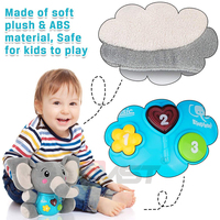 Jouets en peluche doux MST Toys pour la nurserie, poupée en peluche pour bébé, animaux apaisants pour le sommeil des nourrissons, éléphant en peluche apaisant avec musique