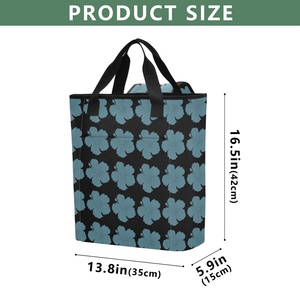 Hawaiian Blue Hibiscus Design Cans Delivery Food Waterproof Portable Insulated Picnic Lunch Bag Cooler Bag Backpack with Logo - Product Image 3