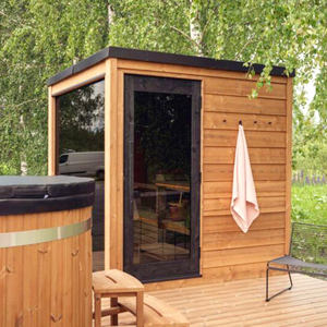 Luxurious 2-Person Modern Far Infrared Sauna Room Electric Villa Outdoor Garden Solid Wood Computer Control <b>Panel</b> for Apartment - Product Image 2