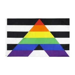 Xiangpride — drapeau Gay arc-en-ciel, symbole arc-en-ciel, avec alliage droit, pour fête Gay, Support de la structure, 3x5