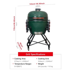 <span class=keywords><strong>Barbecue</strong></span> au <span class=keywords><strong>charbon</strong></span> de bois en céramique SEB KAMADO de 26 pouces, grande taille, certifié CE GS, logo personnalisé OEM, fumoir Kamado, cuisine extérieure - Product Image 2