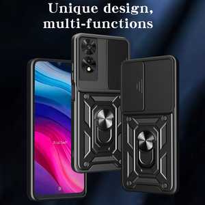 Fundas de teléfono con ventana de protección de lente de cámara deslizante <span class=keywords><strong>para</strong></span> <span class=keywords><strong>TCL</strong></span> 505 50 NxtPaper SE XE XL 4G 5G Ring Kickstand cubierta resistente a prueba de golpes - Product Image 4