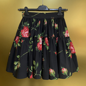 Vestido Largo de Verano para Mujer con Estampado Floral, Cuello Alto, Corte en A, Tirantes Finos, Tela de Nailon, Malla y Acrílico - Product Image 4