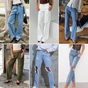 Celana Denim lurus elastis untuk wanita, celana Denim tengah pinggang elastis, celana <span class=keywords><strong>Jeans</strong></span> Vintage pinggang elastis, celana pengiriman acak, grosir - Product Image 6