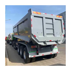 Frontachs-Aufzug hinterer Müll-Semi-Anhänger 40-100 Tonnen Frachtmüll-Lkw-Kippelauflieger zu verkaufen