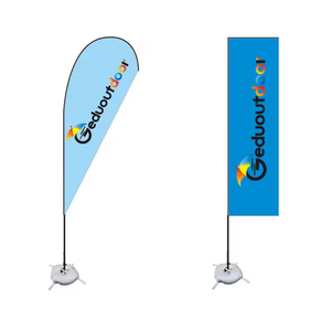 Salida de fábrica personalizada promocional pluma lágrima banderas Banner playa impresión enrollable - Product Image 2