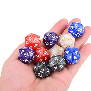 D20 Dice Set RPGs Solid Color Colorful Dice Polyhedral Dice Board Game Custom Colorful