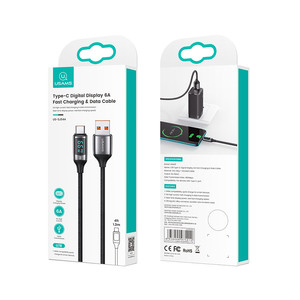 USAMS Nuovo SJ544 <span class=keywords><strong>Cavo</strong></span> di Ricarica Tipo C con Display Digitale 6A Ricarica Rapida Intrecciato per <span class=keywords><strong>Caricabatterie</strong></span> <span class=keywords><strong>IPHONE</strong></span> 1,2m - Product Image 6