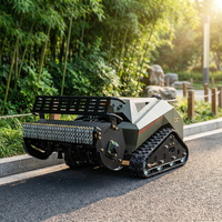 Tondeuse à gazon télécommandée fiable de 800 mm et 18 CV pour terrains accidentés et travaux agricoles