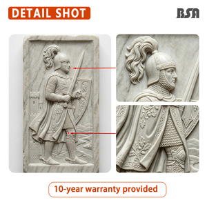 Relieve <span class=keywords><strong>de</strong></span> Mármol BSA, Caballero Medieval <span class=keywords><strong>de</strong></span> Pie con Espada para Museos, Bodegas y Vestíbulos <span class=keywords><strong>de</strong></span> Hoteles - Product Image 3