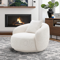 Zhida Salon moderne en tissu blanc Tissu unique Fauteuils de bureau minimalistes pour enfants Ensemble de canapés de luxe pour le salon