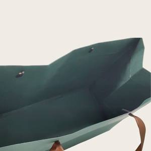 Sac en papier à provisions biodégradable recyclable écologique personnalisé accessoire de ruban plastification de style classique estampage à chaud de votre propre - Product Image 4