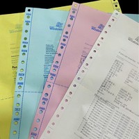 Papier d'impression informatique Modèle 241, formulaires en deux/trois feuillets, perforation à deux niveaux, autocopiant, Chine